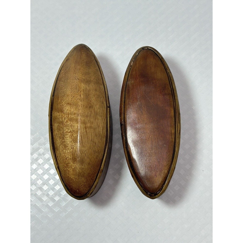 Thai‎ AKHA Hill Tribe Bamboo Mulberry Wood Oval Tobacco Box 2.5” - Picture 7 of 13